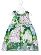 Dolce & Gabbana Kids - Hydrangea Print Dress - Kids - Silk/cotton/polyamide/viscose - 9 Mth