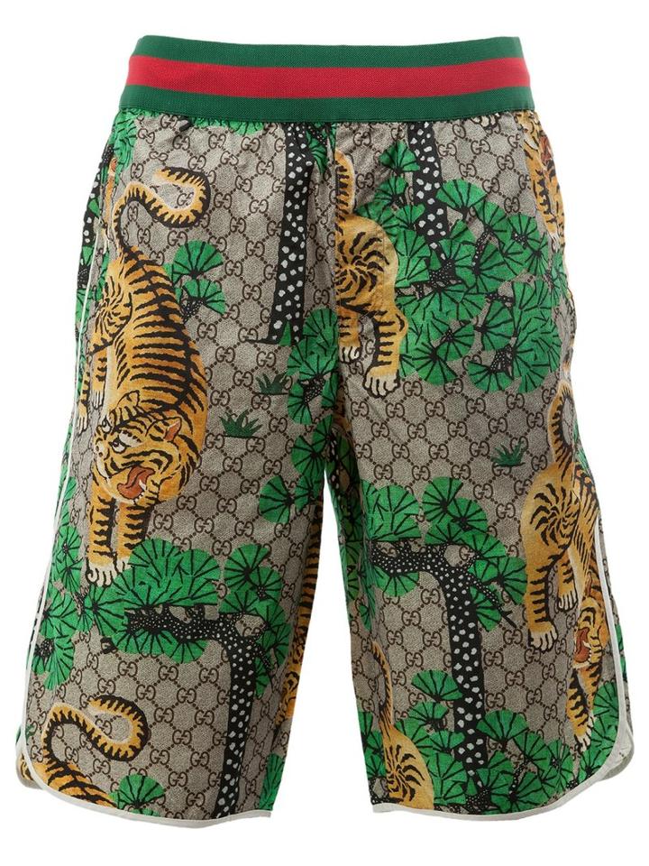 Gucci Bengal Print Swim Shorts, Men's, Size: 48, Polyamide