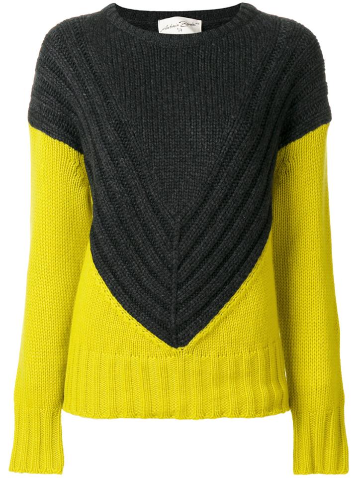 Antonia Zander Colour Block Jumper - Grey