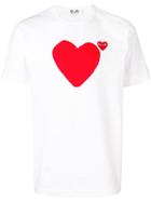 Comme Des Garçons Play Logo Heart Printed T-shirt - White