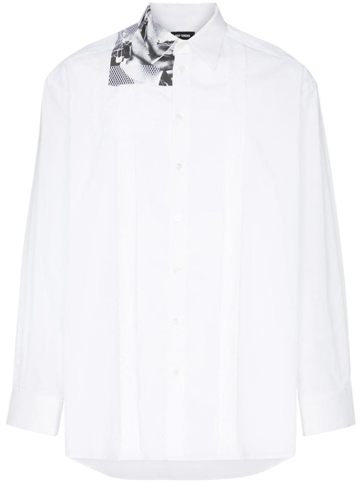Raf Simons Graphic Print Long Shirt - White