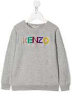 Kenzo Kids Teen Paris Logo Sweatshirt - Grey