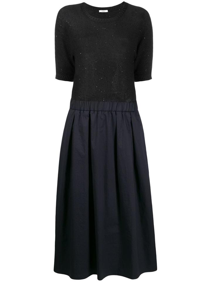 Peserico Jumper Flared Dress - Blue