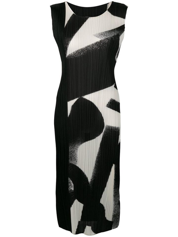 Pleats Please By Issey Miyake Sleeveless Midi Dress - Black