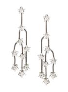 P.a.r.o.s.h. Crystal Chandelier Earrings - Silver