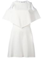 Courrèges Cold Shoulder Dress, Women's, Size: 36, White, Acetate/viscose/cupro