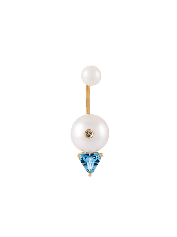 Delfina Delettrez 'trillion' Diamond Earring, Women's, White