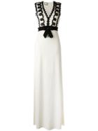 Gucci Embroidered Gown, Women's, Size: Medium, Nude/neutrals, Cotton/viscose/spandex/elastane/rayon