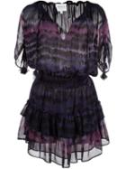 Misa Los Angeles V-neck Mini Dress - Purple