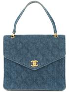 Chanel Vintage Denim Cc Handbag - Blue