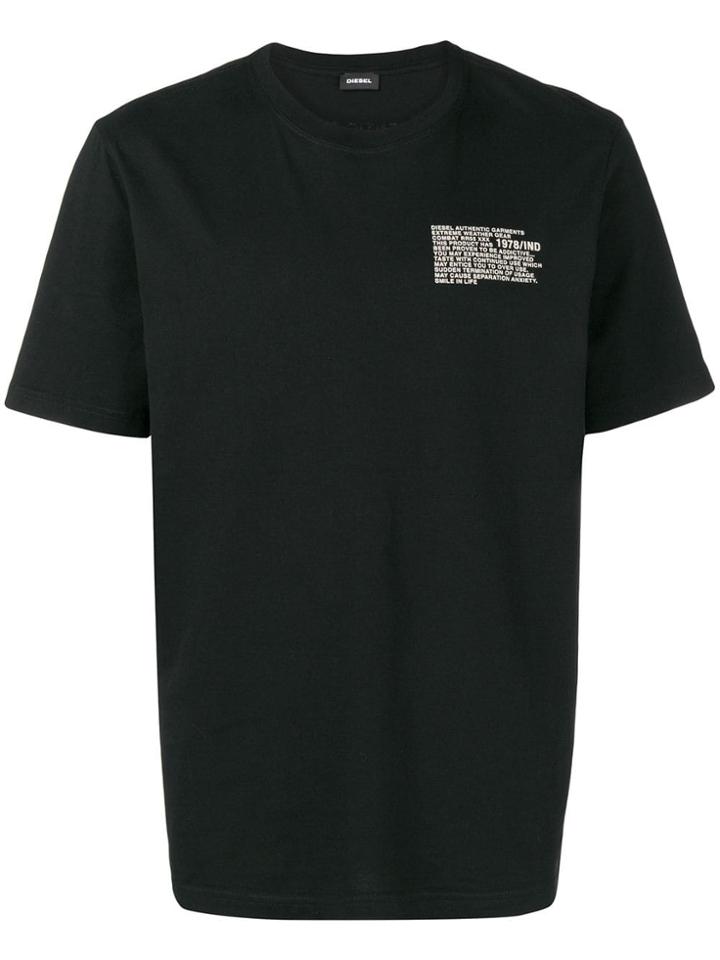 Diesel Graphic Single-jersey T-shirt - Black