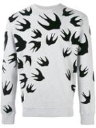 Mcq Alexander Mcqueen - Swallow Print Sweatshirt - Men - Cotton/polyester - M, Grey, Cotton/polyester