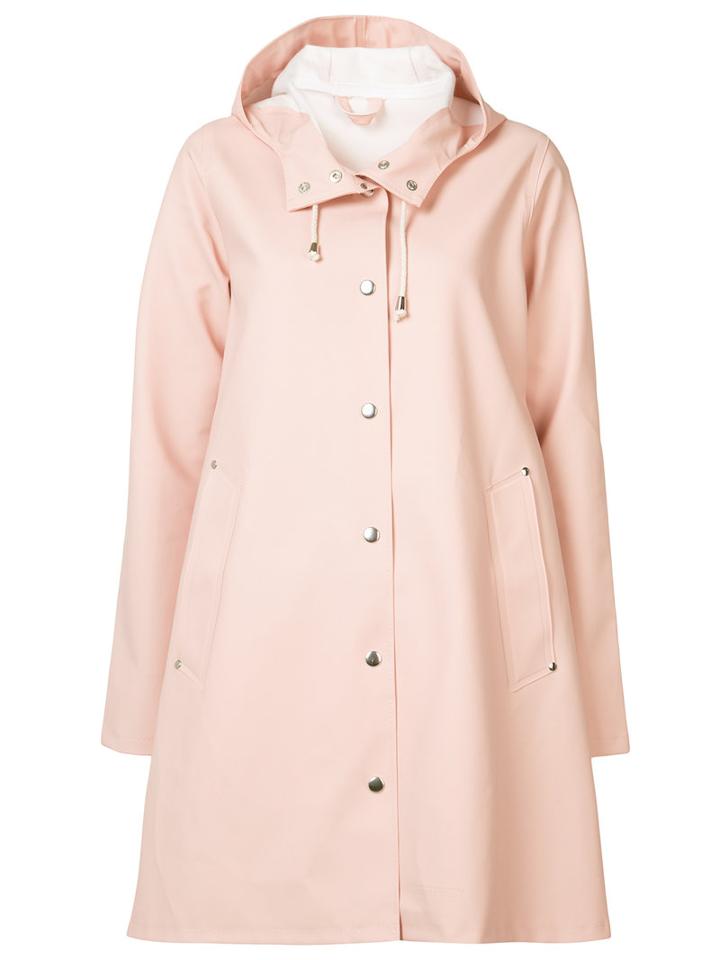 Flare Hooded Raincoat - Women - Cotton/polyester/pvc - Xxs, Pink/purple, Cotton/polyester/pvc, Stutterheim