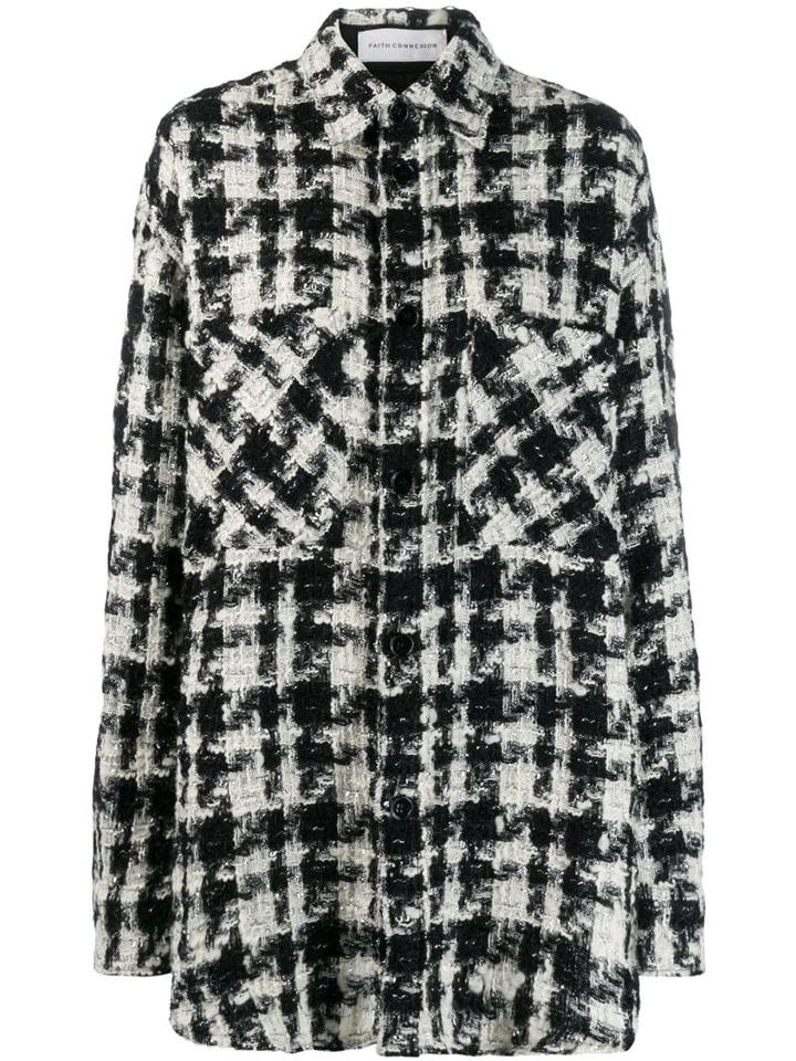 Faith Connexion Bouclé Tweed Shirt - Black