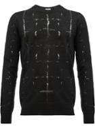 Saint Laurent Ladder Stitch Jumper, Men's, Size: Small, Black, Polyamide/mohair/wool