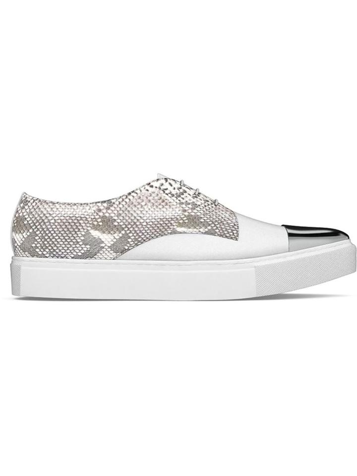 Myswear Hoxton Sneakers, Women's, Size: 35, White, Nappa Leather/python Skin/rubber