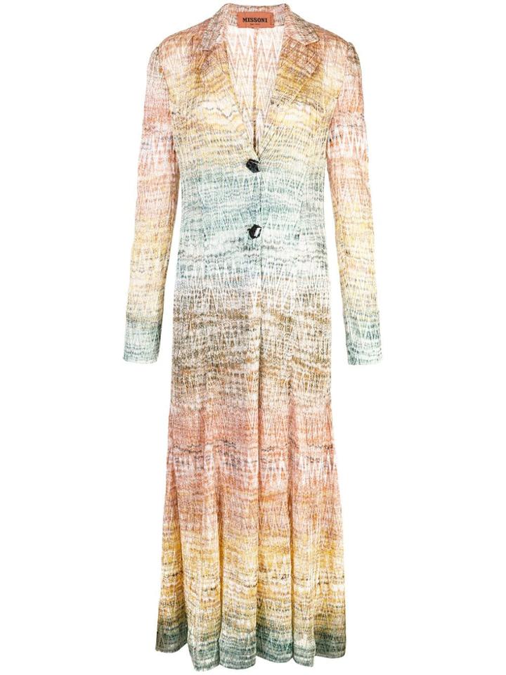 Missoni Gradient Single Breasted Coat - Multicolour