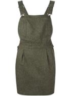 Olympia Le-tan Tweed Dungaree Dress, Women's, Size: 36, Brown, Virgin Wool