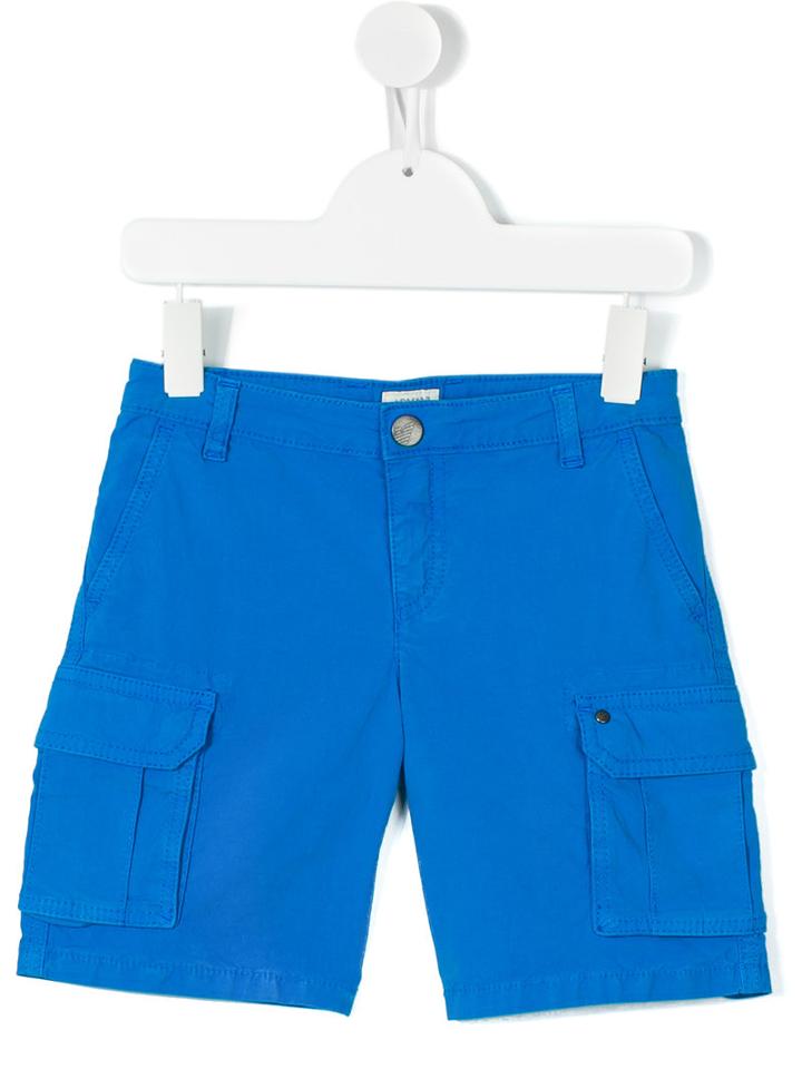 Armani Junior - Cargo Shorts - Kids - Cotton/spandex/elastane - 8 Yrs, Blue