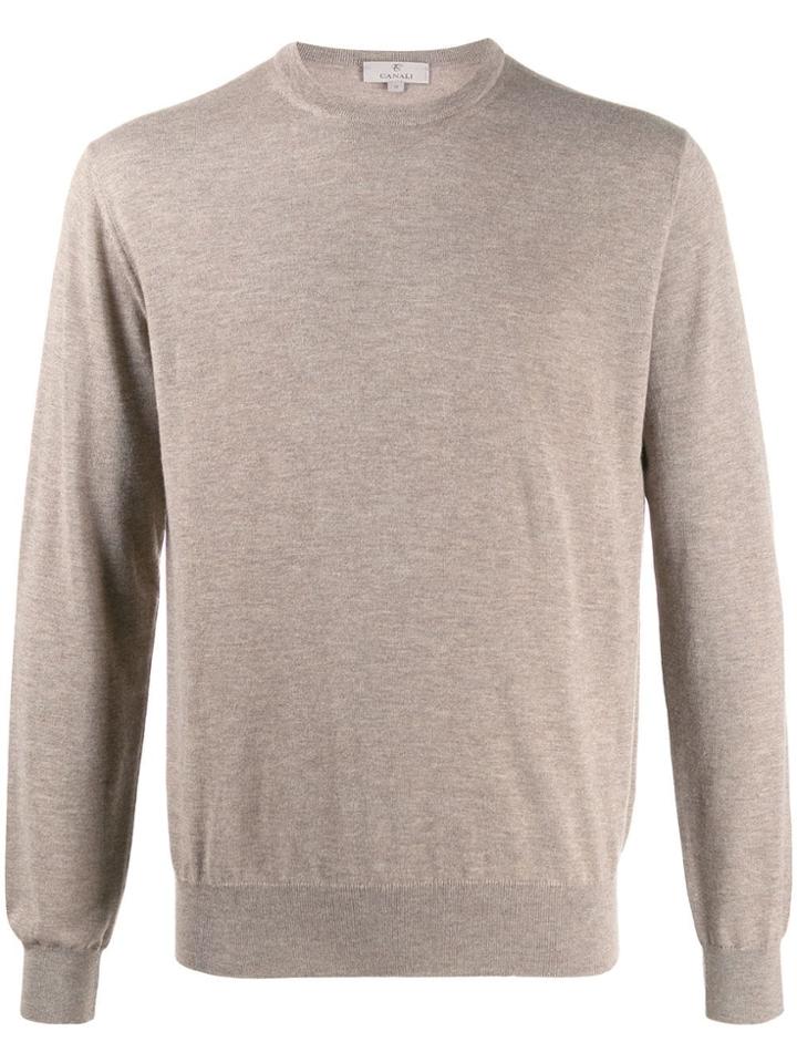 Canali Crew Neck Jumper - Neutrals