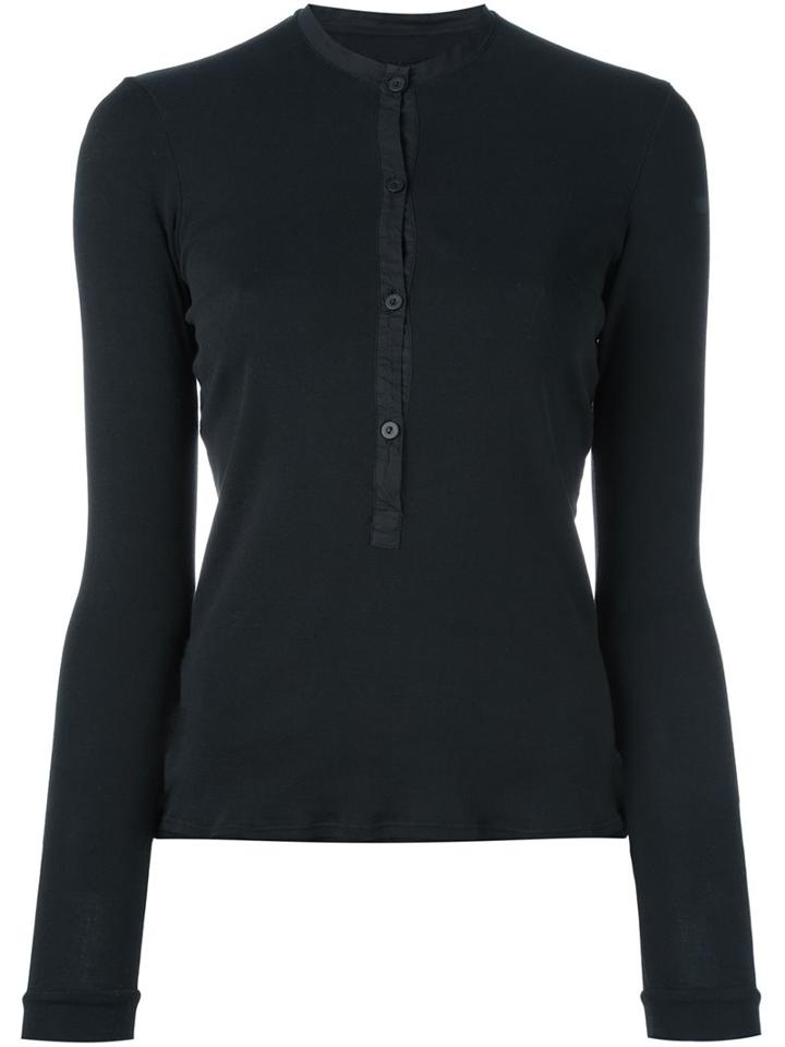 Kristensen Du Nord Henley Longsleeved T-shirt, Women's, Size: 3, Black, Cotton