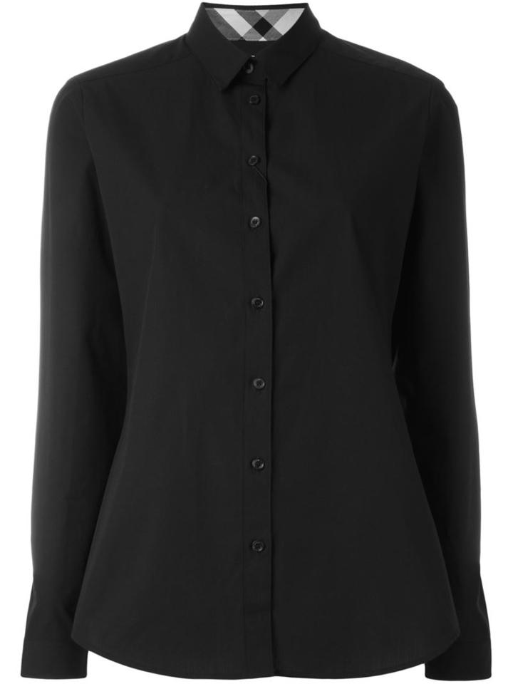 Burberry Classic Shirt, Women's, Size: Large, Black, Cotton/spandex/elastane