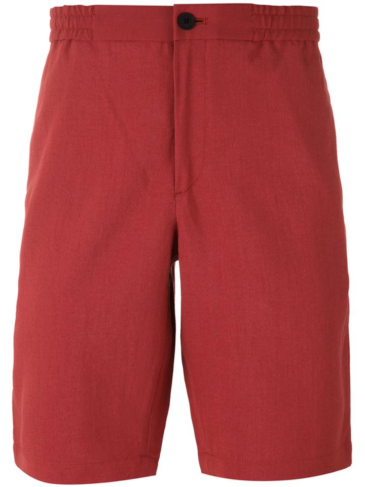 Theory Plymouth Elastic Waistband Shorts - Yellow & Orange