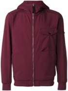 Stone Island Chest Pocket Hooded Jacket - Red