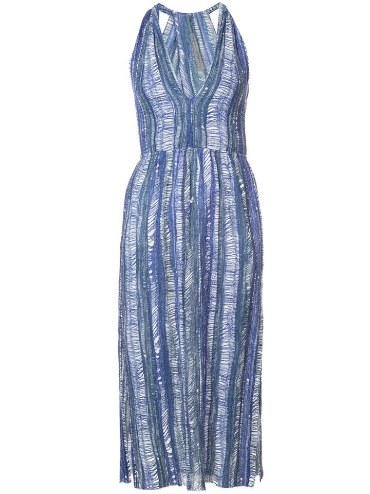 Raquel Allegra Gauze Twist Dress - Blue