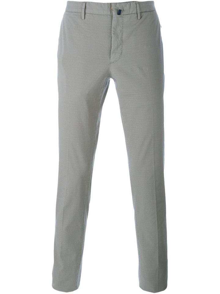 Incotex Pleated Skinny Chinos - Grey