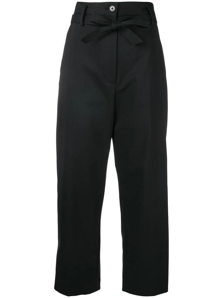 3.1 Phillip Lim Straight Leg Cropped Trousers - Black