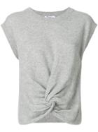 T By Alexander Wang Twist Front Knitted Top - Grey