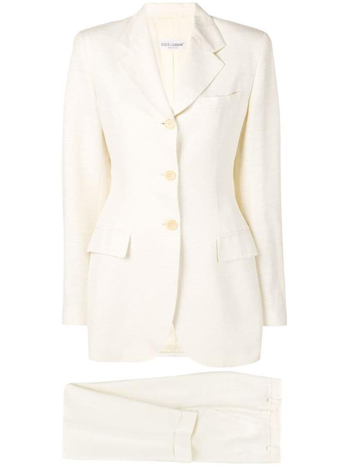 Dolce & Gabbana Pre-owned 1990's Slim Two-piece Suit - White