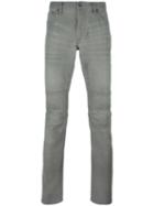 John Varvatos Motocross Slim Fit Jeans, Men's, Size: 32, Grey, Cotton/spandex/elastane