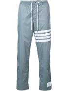 Thom Browne - Stripe Detail Straight Leg Trousers - Men - Cotton/polyester - 3, Grey, Cotton/polyester