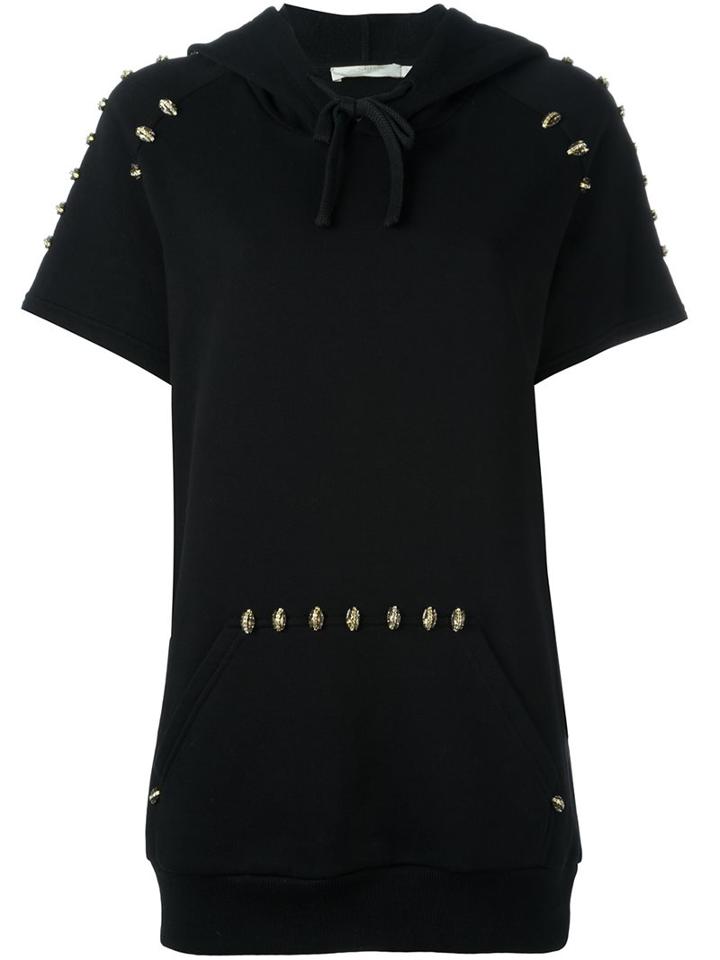 Amen Jewel-embellished Sweatshirt, Women's, Size: 42, Black, Cotton/polyester/metal/glass