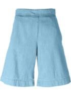Chloé Side Zip Fastening Denim Shorts