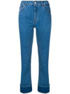 Fay Slim Turn Up Jeans - Blue