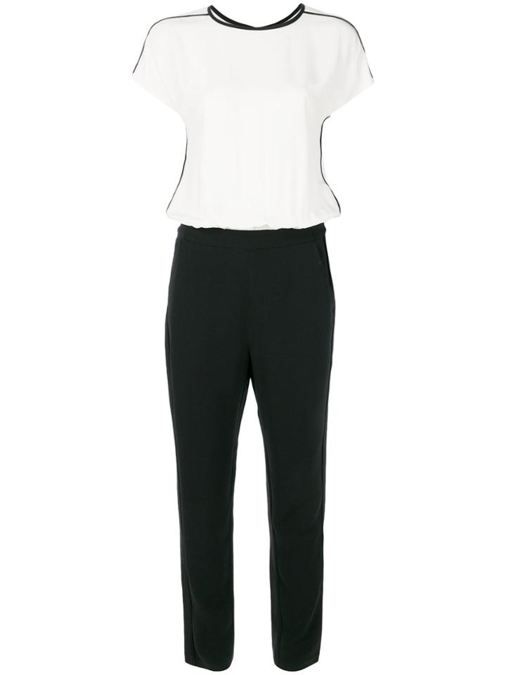 Karl Lagerfeld Colour Block Jumpsuit - White