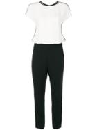 Karl Lagerfeld Colour Block Jumpsuit - White