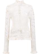 Magda Butrym 'salta' Knit Blouse, Women's, Size: 36, White, Cotton/polyamide/silk
