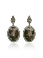 Sevan Bicakci 18k Yellow Gold Owl Face Intaglio Moonstone Diamond Drop