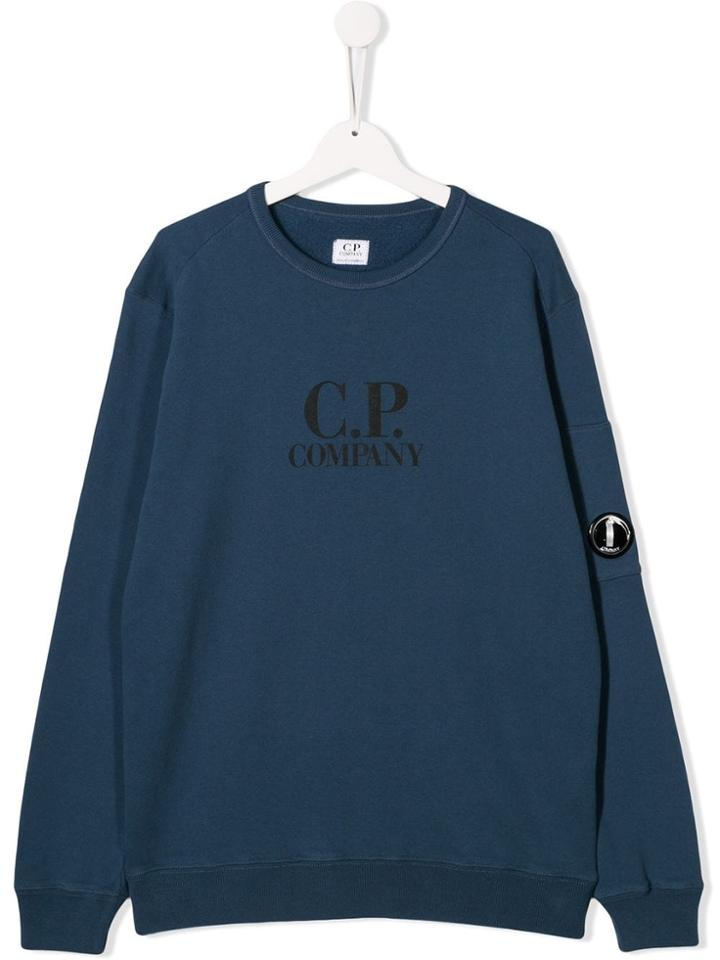 Cp Company Kids Logo Sweatshirt - Blue