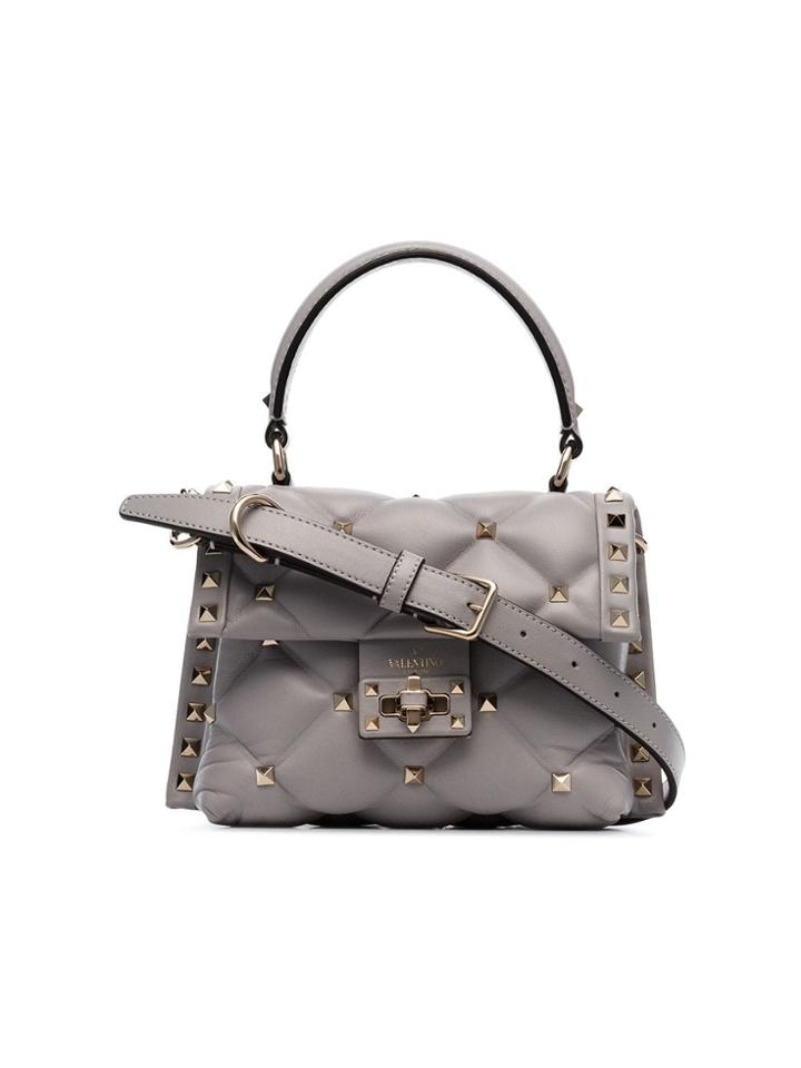 Valentino Valentino Garavani Grey Candystud Quilted Leather Mini Bag