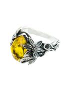Lyly Erlandsson Yellow Aria Silver Ring - Yellow & Orange