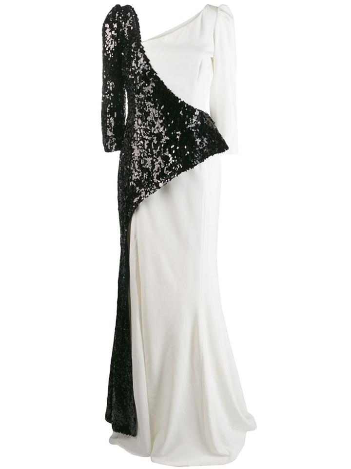 Avaro Figlio Colour Block Long Dress - White