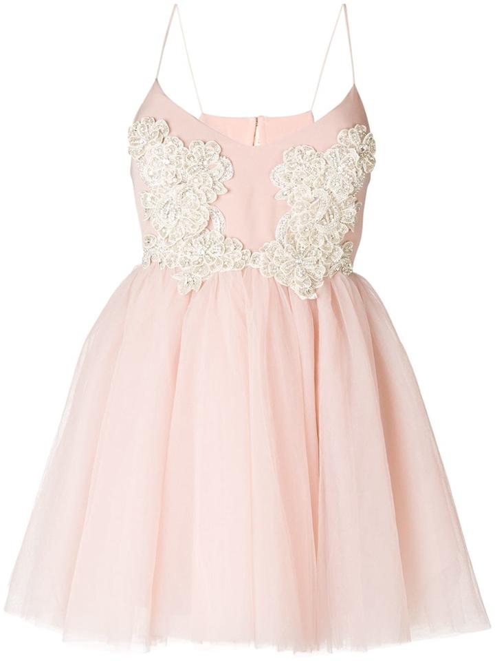 Loulou Embellished Tulle Mini Dress - Pink & Purple