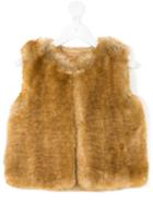 Chloé Kids - Faux Fur Gilet - Kids - Cotton/acrylic/polyester - 5 Yrs, Nude/neutrals