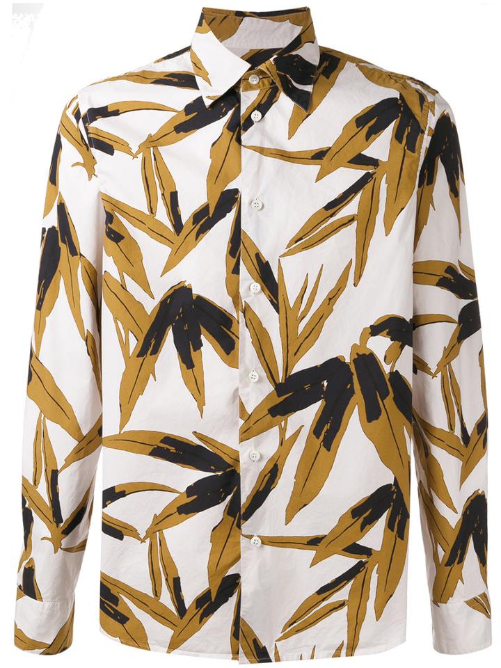 Marni Swash Print Shirt, Men's, Size: 52, Brown, Cotton