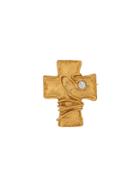 Christian Lacroix Pre-owned Cross Brooch - Gold